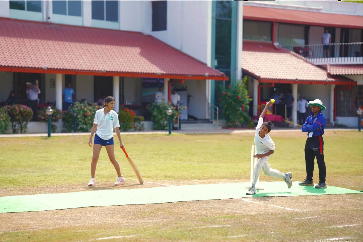 Cricket match in progress at Madras Gymkhana Club